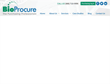 Tablet Screenshot of bioprocure.com